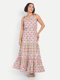 Twirl Tailed-Lotus Garden Maxi Dress