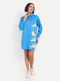 Blue Shirt Dress