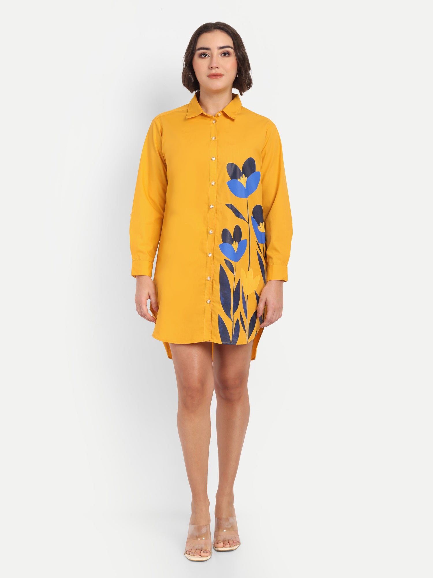 Yellow Shirt Dress