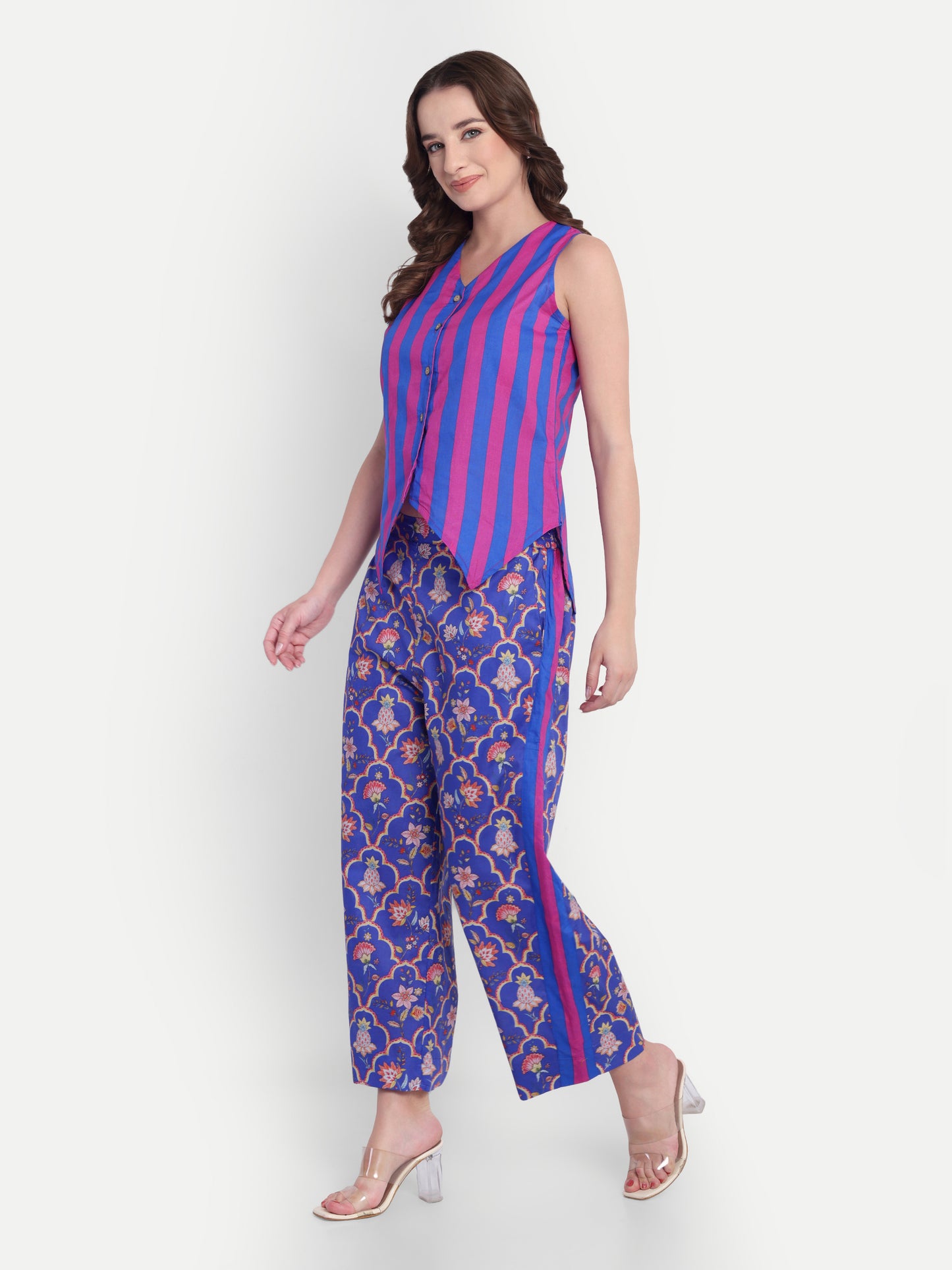 Coord Set-Pink Blue