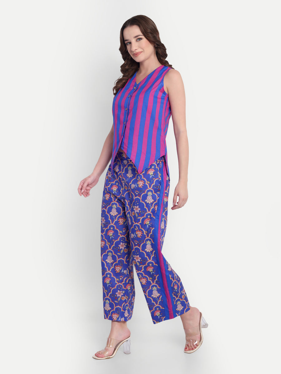 Coord Set-Pink Blue