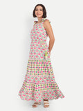 Twirl Tailed-Lotus Garden Maxi Dress