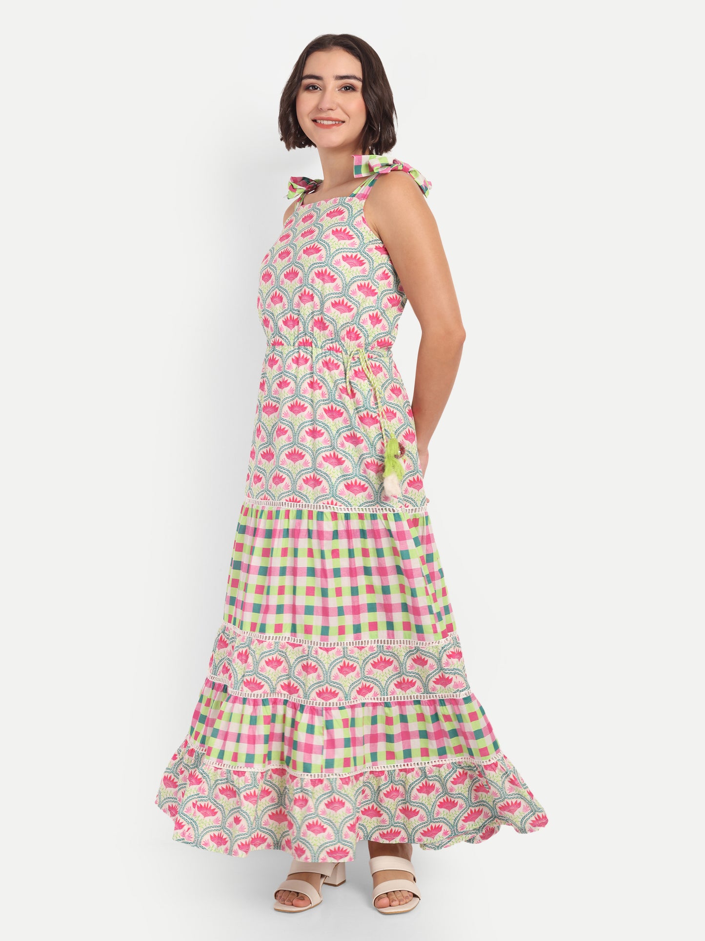 TWIRL TALES-Lotus Garden Maxi Dress