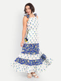 Twirl Tailed-Blue Meadow Maxi Dress