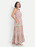 Twirl Tailed-Lotus Garden Maxi Dress