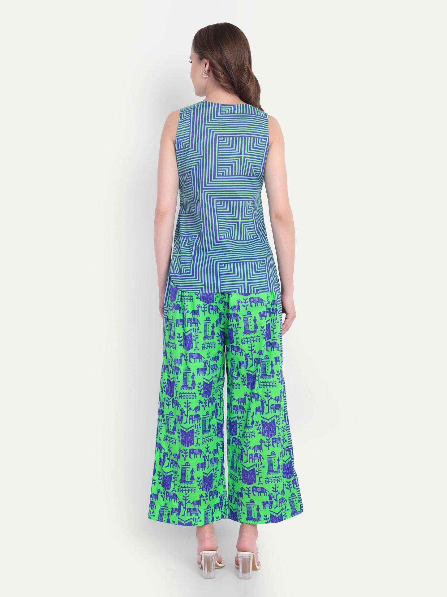 Coord Set-blue green