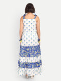 Twirl Tailed-Blue Meadow Maxi Dress