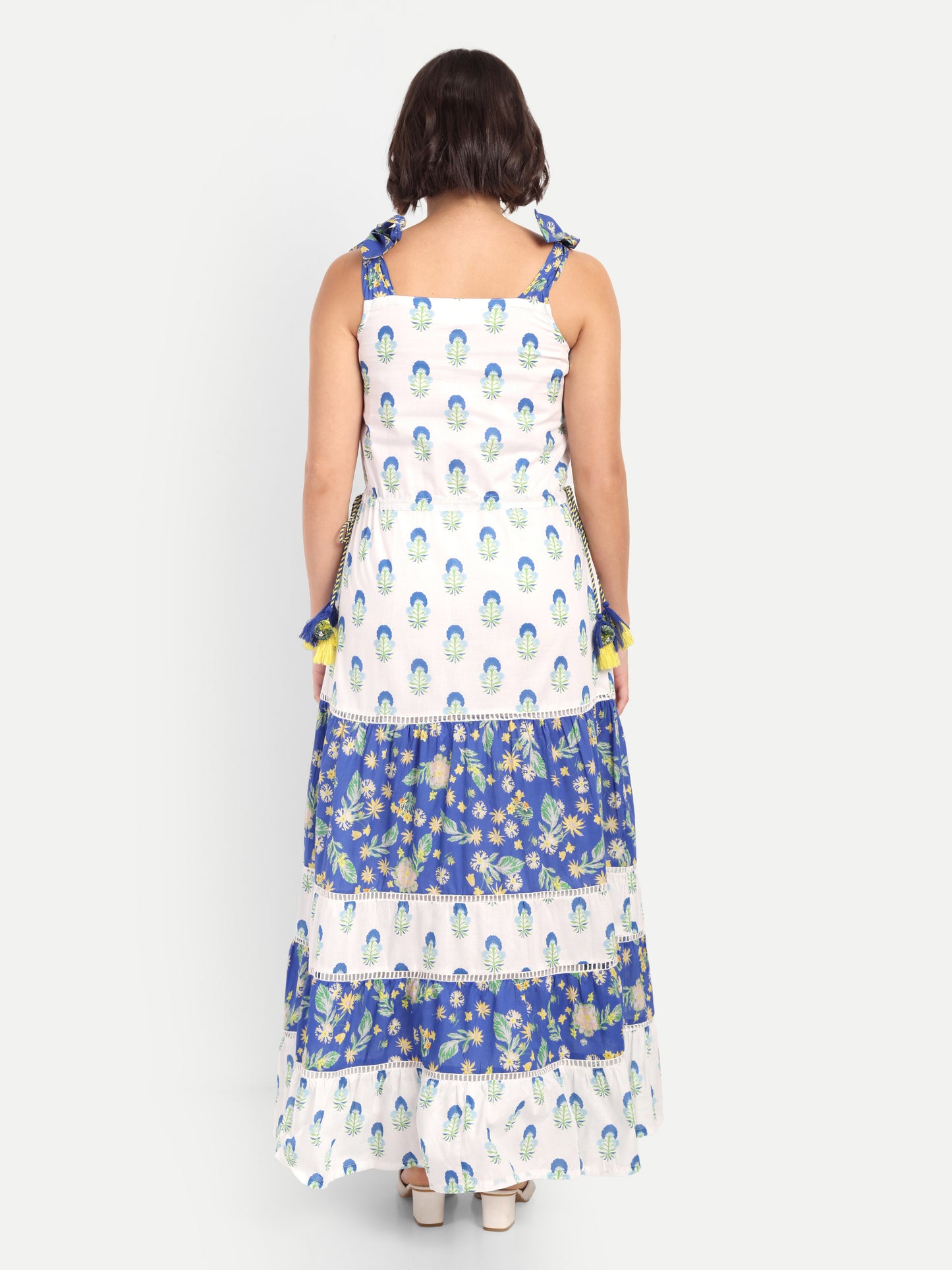 TWIRL TALES-Blue Meadow Maxi Dress