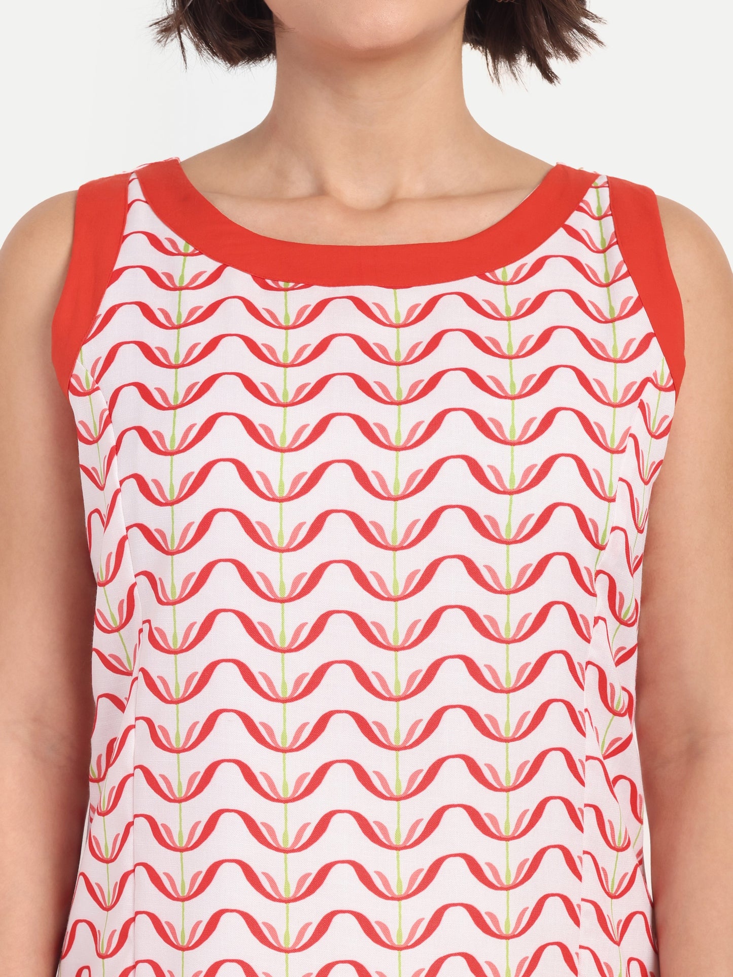 Red Linen Dress