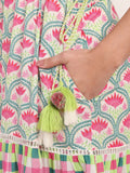 Twirl Tailed-Lotus Garden Maxi Dress