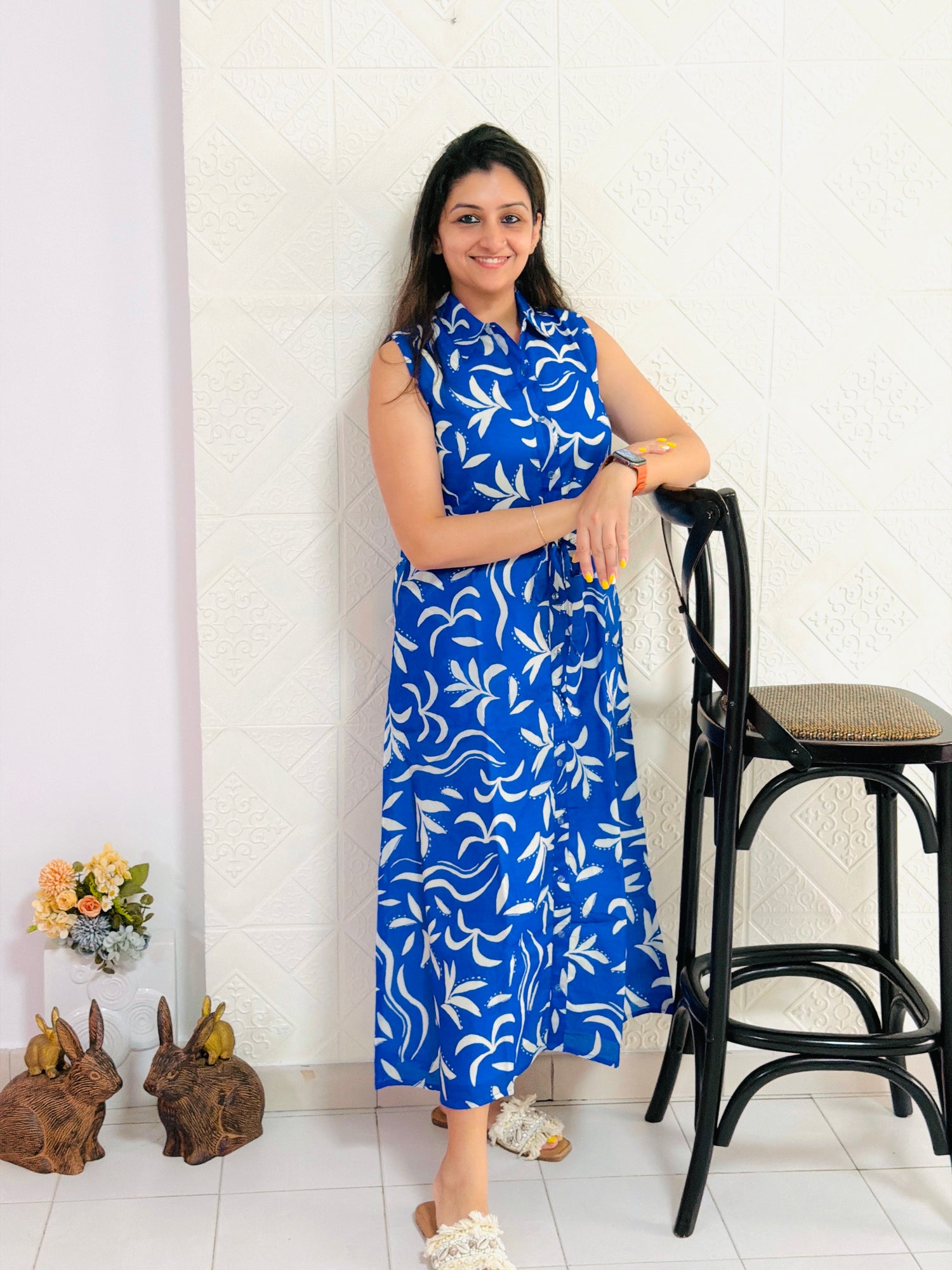 Blue Cotton Dresses